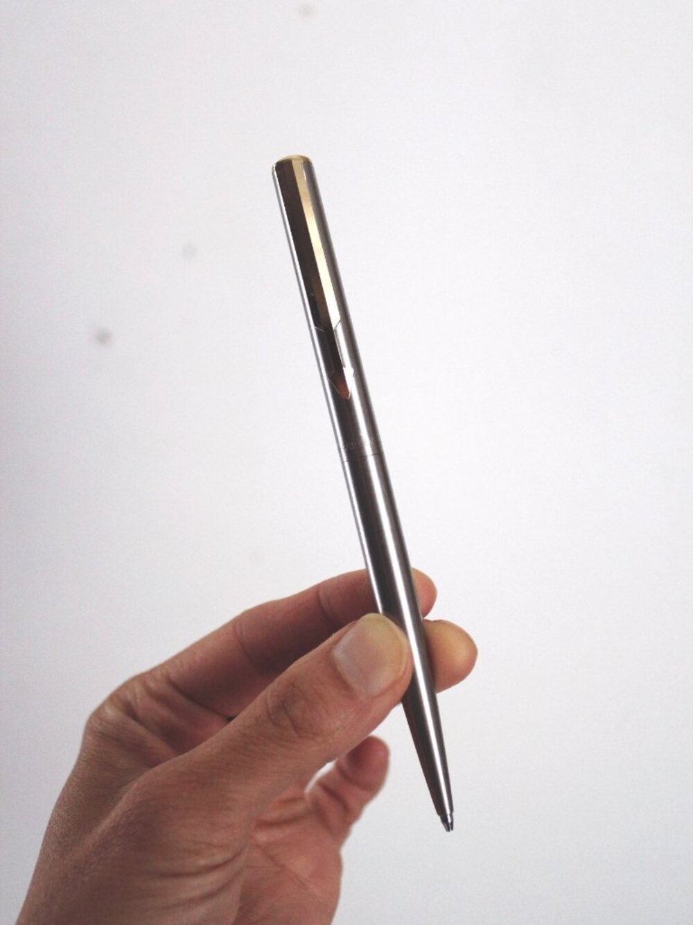 Vintage Parker Arrow Flighter Mechanical Pencil Gold Plated 70s 80s Brushed Stai